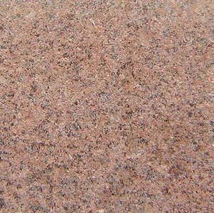 close-up view of speckled pink granite